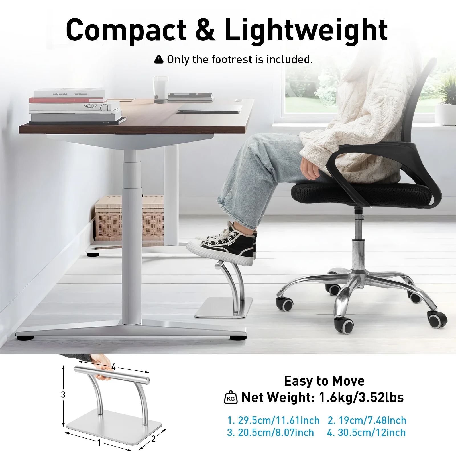 İşyerinde Masa Altında Paslanm - Footrest Under Desk incelemesi ve fiyatı